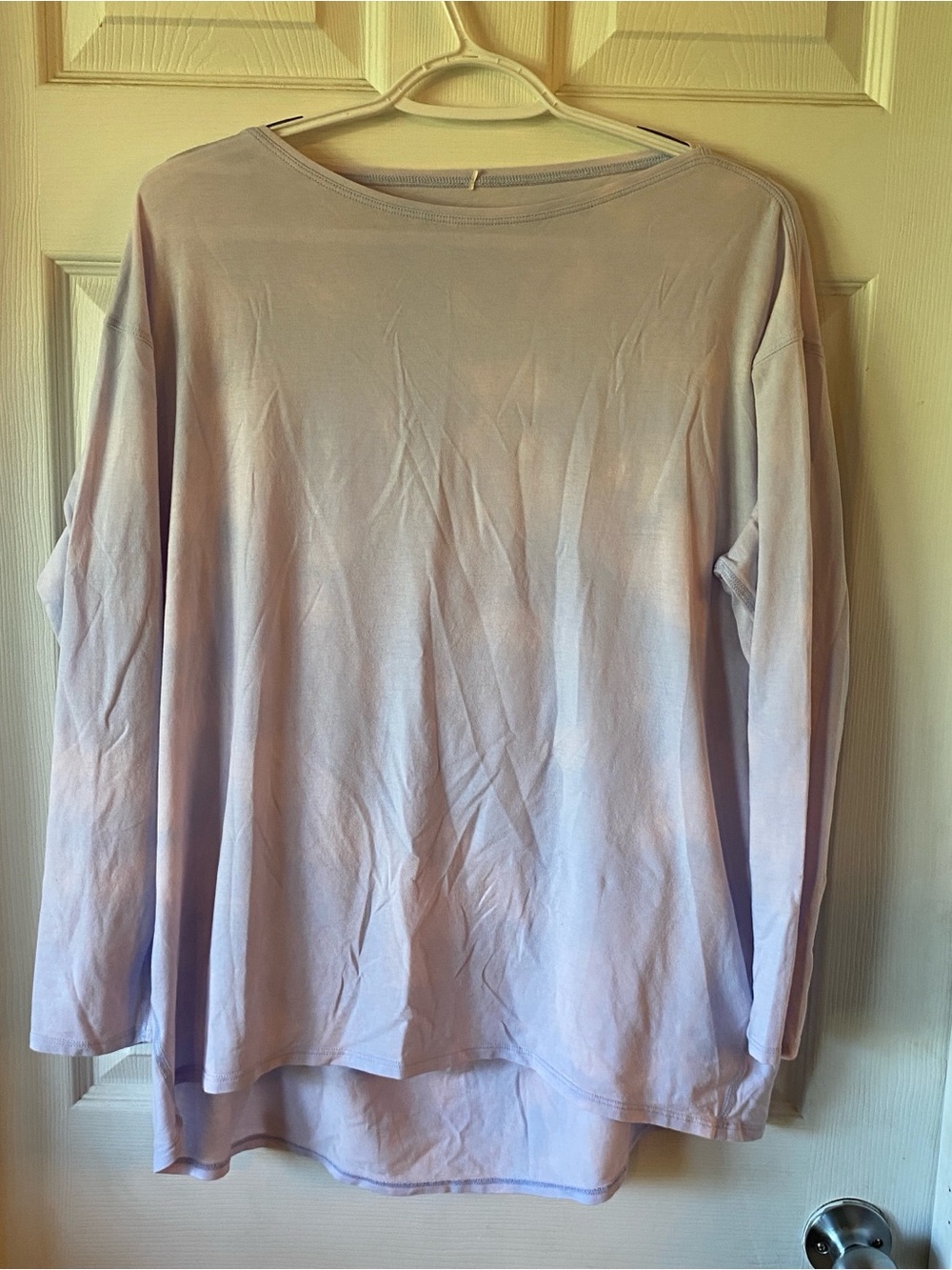 lululemon athletica Light Lavender Long Sleeve Boatneck Top